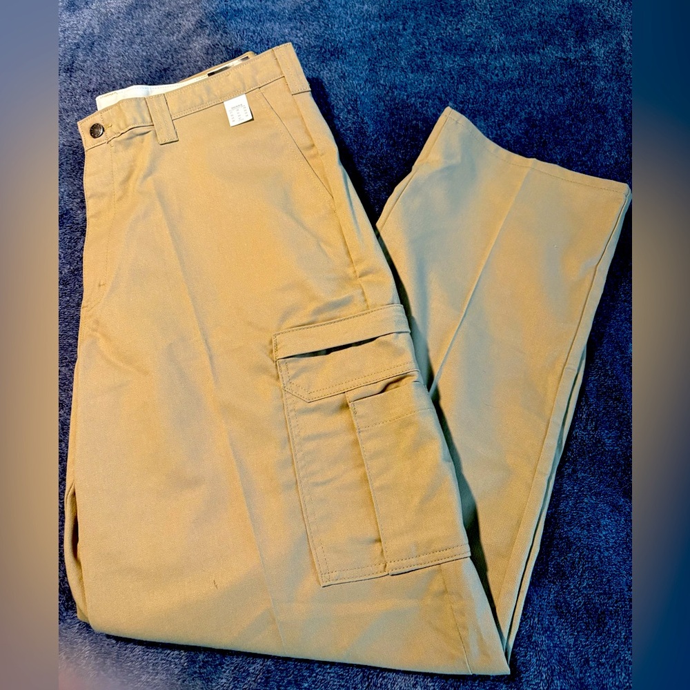 Dickies NWT Men's Tan Khaki Flex Cargo Work Pants 36 x 34